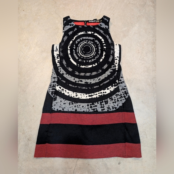 Desigual Dress Women's 42 (XL?) Black White Abstract - Picture 1 of 7